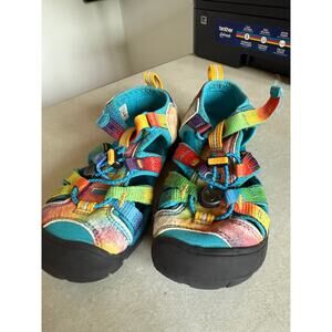 Kids Tie-Dye Keen Closed-Toe Sandals, size 12. Great condition.